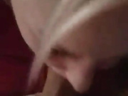 Jerks off and swallows cum