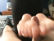 Giving a reverse footjob and taking cumshot