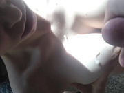 Giving tits job for cumshot