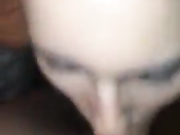 Naughty teen wife eats his dick