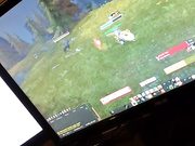 Playing videogames while getting a head