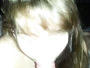 Beautiful GF with blue eyes POV blowjob