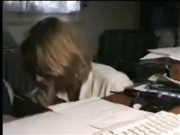 Giving a blowjob at work