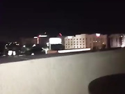 Ebony GF oral sex on the balcony