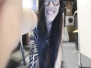 Naughty girl almost caught