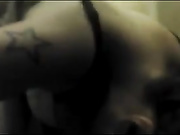 Fucking his girl in a public bathroom