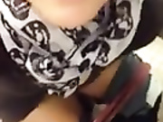 Naughty MILF selfie masturbation at work