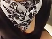 Naughty MILF selfie masturbation at work