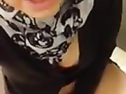 Naughty MILF selfie masturbation at work