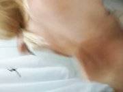 Fucking hard a blonde in the bathroom