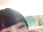 Asian girl blows a small cock