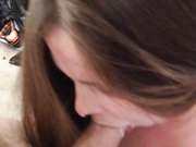 Amateur POV sloppy cock sucking