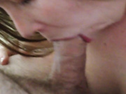Amateur POV sloppy cock sucking