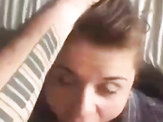 Boyfriend fucks girl mouth