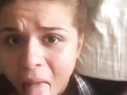 Boyfriend fucks girl mouth