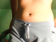 Teasing men with her naked body and big tits