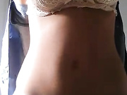 Teasing with her big tits and naked body