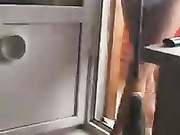Blondie dancing in her underwear