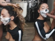 Halloween costume webcam foursome