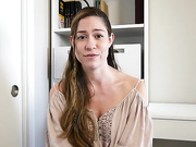 Stunning girl with perfect boobs takes a cumshot