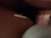 Pussy teasing and clitoris cumshot