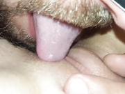 Close up pussy licking orgasm