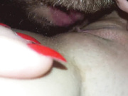Close up pussy licking orgasm