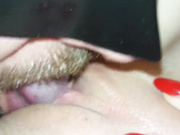 Close up pussy licking orgasm