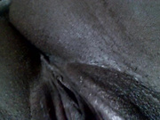 Ebony pussy self masturbation close up