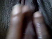 Ebony pussy self masturbation close up