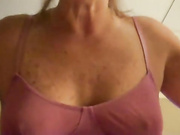 Amateur blonde MILF in POV blowjob