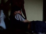 Interracial threesome with slutty girl