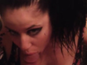 Goth chick deep throat