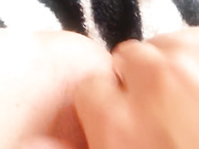 Awesome close up creampie pussy fingering