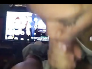 Asian blows cock and licks balls