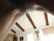 Hairy pussy riding hairy cock to creampie