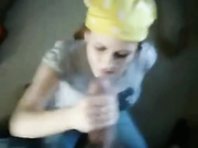 Amateur POV BJ and face cumshot