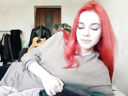 Cum hungry Redhead swallows it all