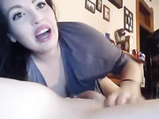 Kinky wife deepthroat and balls sucking
