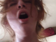 You can hear her orgasm