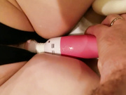 Multiple orgasm with vibrator